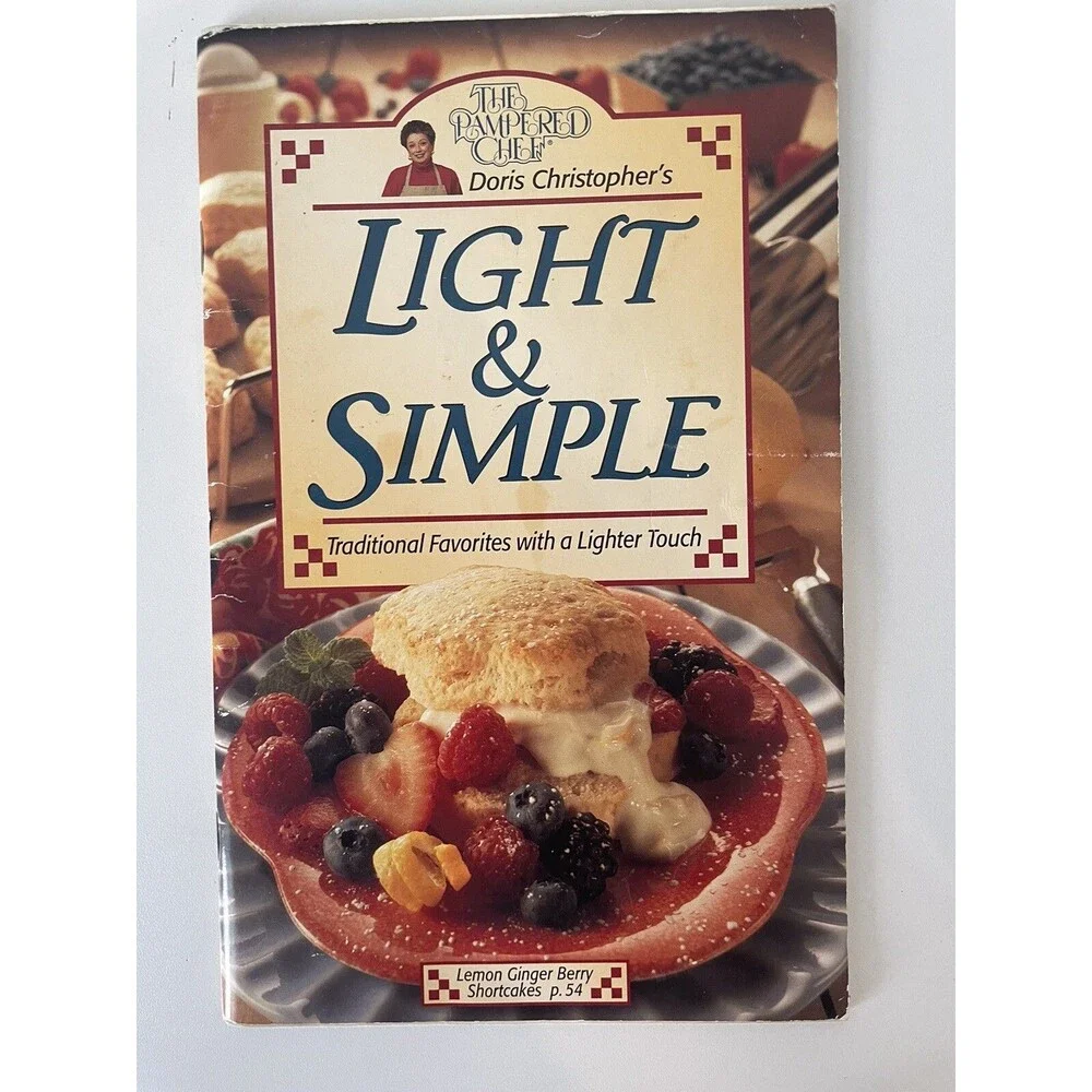 Vintage Lot of 10 Pampered Chef 1994-2001 Light & Simple Recipes Season's Best